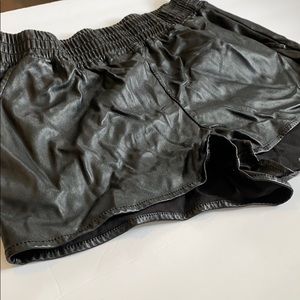 Leather shorts